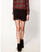 Zara Crochet Shorts - Lyst