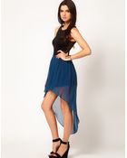 ASOS Collection Asos Chiffon Skirt with High Low Hem - Lyst