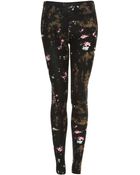 Topshop Mixed Tie Dye Leggings - Lyst