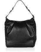 Christian Louboutin Justine Spiked Leather Shoulder Bag - Lyst