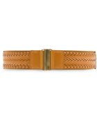 Mango Buckle Braided Belt - Lyst