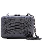 Mango Metal Snake Skin Box Clutch - Lyst