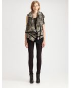 Helmut Lang Flux Rabbit Fur and Leather Vest - Lyst