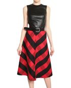 Michael Kors Leather Double Faced Cashgora Dress - Lyst