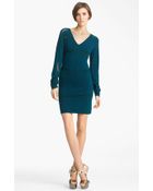 Yigal Azrouel Mesh Knit Merino Wool Dress - Lyst