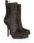 Alexander Wang Leopardprint Calf Hair Ankle Boots - Lyst