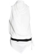 Ann Demeulemeester Sleeveless Belted Top - Lyst