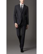 Burberry Classic Fit Cotton Pinstripe Suit - Lyst