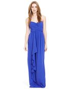 Nicole Miller Silk Chiffon Strapless Gown - Lyst