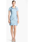 Oscar de la Renta Silk Faille Dress - Lyst