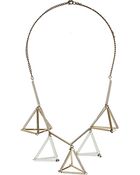 Topshop Geo Triangle Collar - Lyst