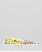 Ann Taylor Bejeweled Skinny Patent Leather Belt - Lyst
