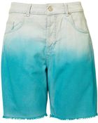 Moto Moto Dip Dye Denim Boyshorts - Lyst