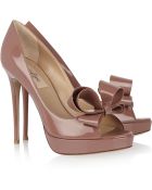 Valentino Patentleather Bow Pumps - Lyst