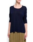 Mango Ribbed Details Loosefit Jumper - Lyst