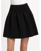 T By Alexander Wang Pleated Neoprene Skirt - Lyst