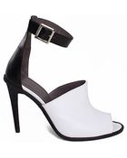 Tibi Raquel Strappy Heel-white Multi - Lyst