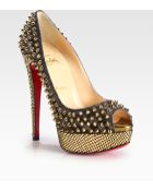 Christian Louboutin Studded Crystalheel Platform Pumps - Lyst
