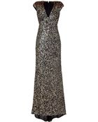 Jenny Packham Sequin Long Dress - Lyst