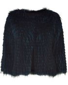 Schumacher Blue Shadow Raccoon Fur Jacket - Lyst