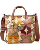 Fossil Vintage Keyper Coated Canvas Crossbody Bag - Lyst