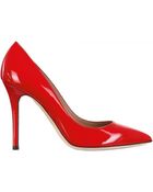 Semilla 100mm Patent Leather Pointy Pumps - Lyst