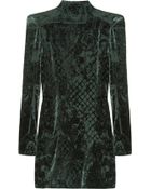 Balmain Devoré Velvet Mini Dress - Lyst