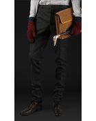 Burberry Prorsum Skinny Fit Hopsack Wool Trousers - Lyst