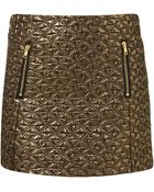 Topshop Jacquard Mini Skirt - Lyst