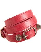 Balenciaga Arena Giant Rose Gold Double Tour Bracelet - Lyst