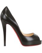 Christian Louboutin 120mm Very Prive Kid Open Toe Pumps - Lyst