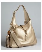 Gucci Leather New Jackie Tassel Hobo - Lyst