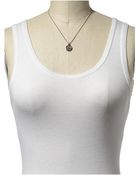Michael Kors Pavé Disc Necklace - Lyst