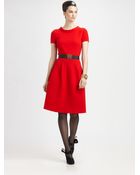 Oscar de la Renta Wool Dress - Lyst