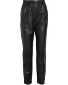 By Malene Birger High Rise Leather Pants - Lyst