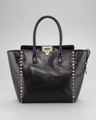 Valentino Rockstud Textured Leather Bag - Lyst