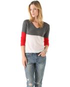 Enza Costa Cashmere V Neck Sweater - Lyst