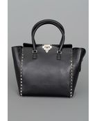 Valentino Rock Star Studded Shopper Black - Lyst