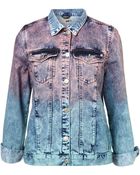 Moto Moto Dip Dye Oversized Denim Jacket - Lyst