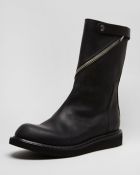 Rick Owens Asymmetriczip Motorcycle Boot - Lyst