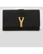 Saint Laurent Chyc Quartz Large Clutch - Lyst