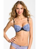 Betsey Johnson Eyelet Lace Balconette Bra - Lyst