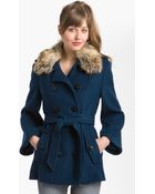 Laundry By Shelli Segal Double Breasted Textured Coat - Lyst