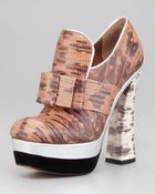 Miu Miu Fauxlizard Platform Loafer - Lyst