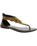 Asos Asos Florida Studded Leather Flat Sandals - Lyst