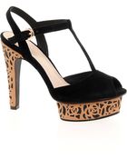 Kg Kurt Geiger Kg Hibiscus T Bar Platform Sandals - Lyst
