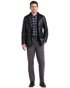 Brooks Brothers Leather Hybrid Jacket - Lyst