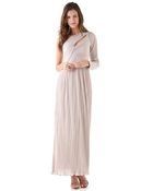 Halston Heritage One Shoulder Pleated Gown - Lyst