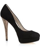 MICHAEL Michael Kors Cyprien Suede Platform Pump - Lyst