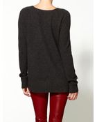 Vince Moss Stitch Side Button Sweater - Lyst